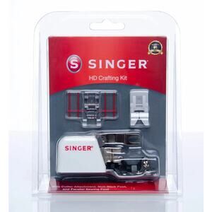 Singer Heavy Duty Crafting Presser Foot Kit Sewing Side Cutter Non Stick NEW